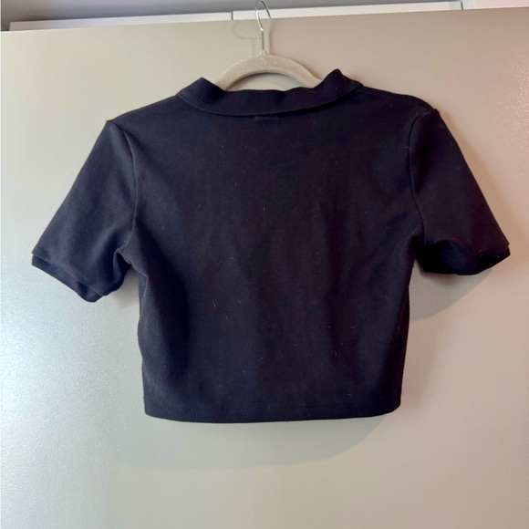 Sunday Best Black Cropped Polo Top 🖤 - Picture 4 of 7